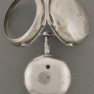 English silver paircase bell quarter repeater, signed 'Gede Rigaud'. (Gedeon Rigaud, London)