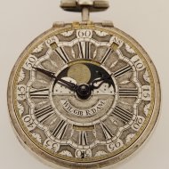 Antique silver verge dutch pocket watch by William Gib, Rotterdam, nr 1325