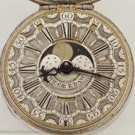 Antique silver verge dutch pocket watch by William Gib, Rotterdam, nr 1325