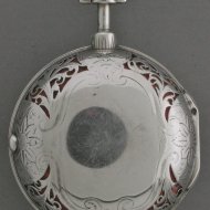 Silver quarter repeating pair case vergewatch, signed: 'Paine, London'. Engraved and open-worked cases. ca. 1740.