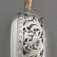 Silver quarter repeating pair case vergewatch, signed: 'Paine, London'. Engraved and open-worked cases. ca. 1740.