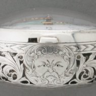 Silver quarter repeating pair case vergewatch, signed: 'Paine, London'. Engraved and open-worked cases. ca. 1740.