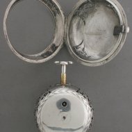 Silver quarter repeating pair case vergewatch, signed: 'Paine, London'. Engraved and open-worked cases. ca. 1740.