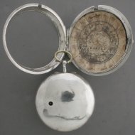 Silver paircased verge watch with date, signed: 'Beefield, London'. 1787