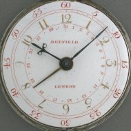 Silver paircased verge watch with date, signed: 'Beefield, London'. 1787