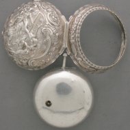 Antique silver triple case vergewatch with chatelaine for the dutch market. hallmarked 1754.