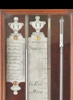 Antique dutch bakbarometer and thermometer, 'I. Tessa, Rotterdam'. ca 1770