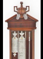 Antique dutch bakbarometer and thermometer, 'I. Tessa, Rotterdam'. ca 1770