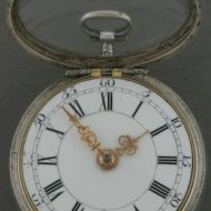 8-Day german silver pair case verge watch by 'G.W. Bolte, Rinteln' ca 1750