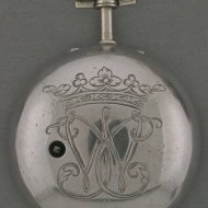 Silver Dutch pair case verge watch, signed: 'Jan Gobels, Amsterdam'. ca 1700.