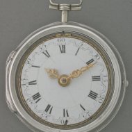 Silver Dutch pair case verge watch, signed: 'Jan Gobels, Amsterdam'. ca 1700.