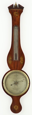 English wheel barometer.  'Chas: Pitsalla, No 79 High, Holborn'.