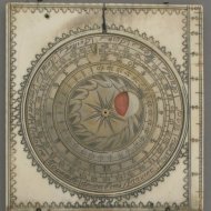 Ivory 'Bloud'-type diptych sundial. Signed : 'Jacques Senecal a Dieppe Fecit'. ca. 1660