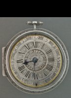 Antique pair case alarm verge watch, signed: 'van Ceulen le Jeune, Haghe', ca. 1700