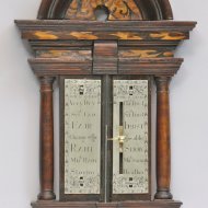 Early rare english 'Queen Anne' portable seaweed barometer, unsigned, circa 1700-1710.