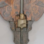 Early rare english 'Queen Anne' portable seaweed barometer, unsigned, circa 1700-1710.