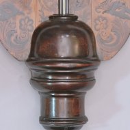 Early rare english 'Queen Anne' portable seaweed barometer, unsigned, circa 1700-1710.