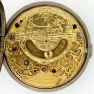 Early 18th century Dutch (Zeeland) pair case pocket watch by 'Jan Verhoeven. Sommelsdijk, nr. 1802'