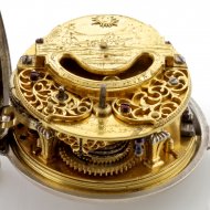 Early 18th century Dutch (Zeeland) pair case pocket watch by 'Jan Verhoeven. Sommelsdijk, nr. 1802'