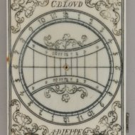 Ivory Dieppe 'Bloud' magnetic azimuth diptych sundial, France ca. 1660.