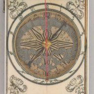 Ivory Dieppe 'Bloud' magnetic azimuth diptych sundial, France ca. 1660.