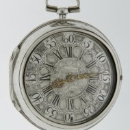 Antique silver pair cased Dutch verge pocket watch by D.F. Kehlhof, Amsterdam'.