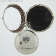 Antique silver pair cased Dutch verge pocket watch by D.F. Kehlhof, Amsterdam'.