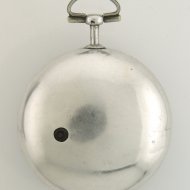 Silver triple-cased date verge pocket watch, 'J.P. Kroese, Amsterdam'