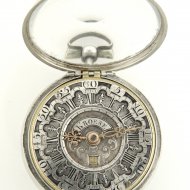 Silver triple-cased date verge pocket watch, 'J.P. Kroese, Amsterdam'