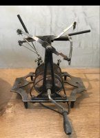 Stripped Wimshurst machine, ca. 1900. Restoration object.