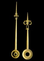 length of hands (hart to top): minute/hour: 63/50 mm. Set Nr 16, gilded. Price per set.