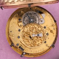 3 Color Gold Quarter bell-striking verge watch. ca 1780 by  'Isaac Soret & Fils'