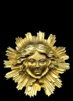 Diameter ca. 46 mm, gilded.